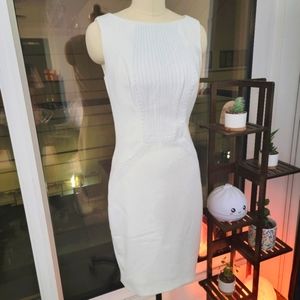 Cache White Sleeveless Formal Dress with Rhinestone Details - Size 2
